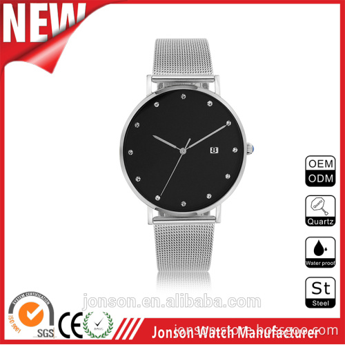 Alibaba express cheap price ultra thin case miyota movement custom your logo alloy watches